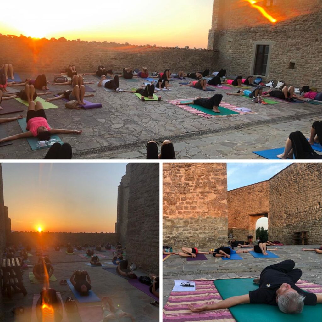 yoga al tramonto