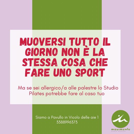 Se sei allergico alle palestre, lo Studio Pilates potrebbe fare al caso tuo/a